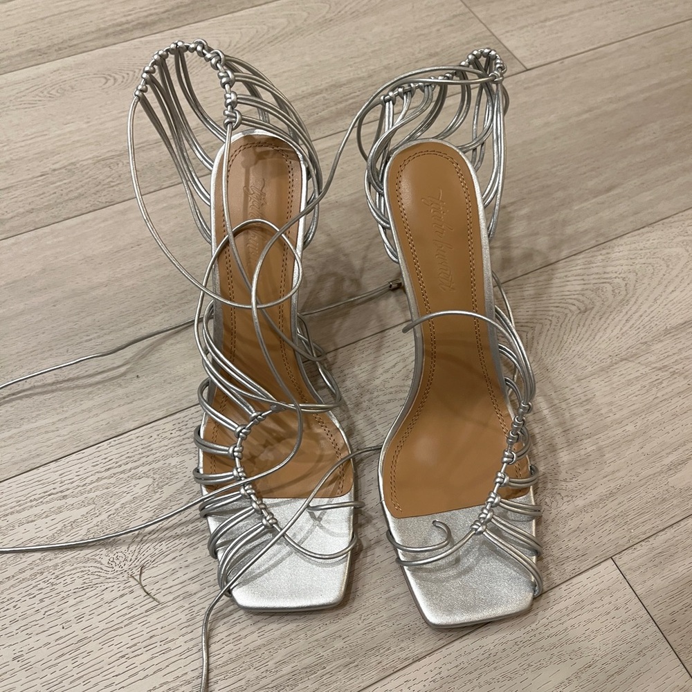 Chic Silver Lace-Up Women's Heels